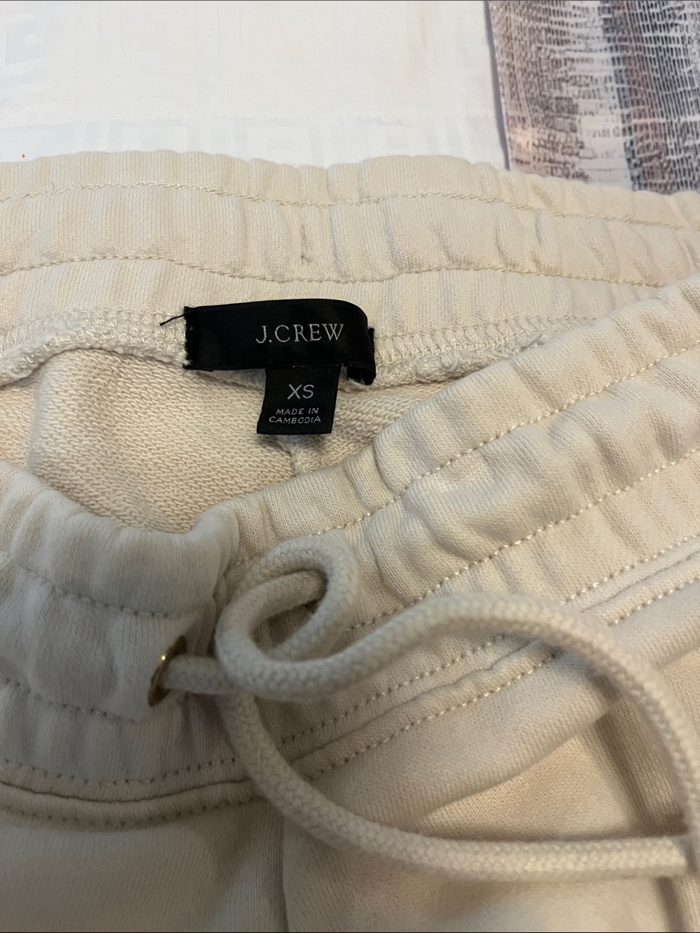 J Crew Women's Cream Zipper Hoodie & Joggers Set - Picture 3 of 7